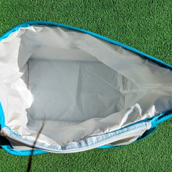 NWT Blue Floral Simple Function Large Picnic Insulated Cooler Bag Shoulder Strap - Picture 4 of 5